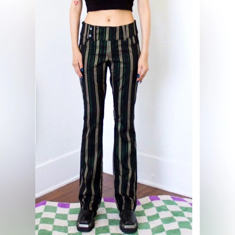 Urban Outfitters Y2K Marcella Striped Flare Trousers - Picture 2 of 13